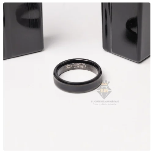 Bijouterie Magnifique James Wedding Band Tungsten Carbide Black Ring  (Size :8.5, 10)