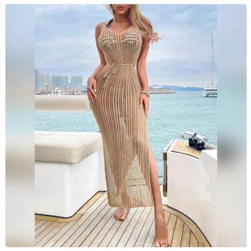 Coastal Muse Crochet Maxi Cover-Up